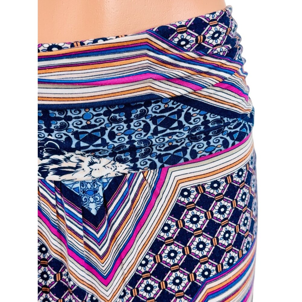 Anthropologie Multicolor Ruched Sides Maxi Skirt | Boho Poetcore Coastal Cowgirl - Picture 4 of 16